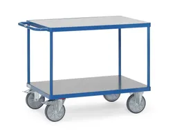 Duwbeugelwagen Met Harde Pvc Platformen 600kg 1000x600mm Ral5007