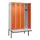 locker met bank,HxBxD 2120x1200x815mm,4vak,vak B 300mm,cilinderslot