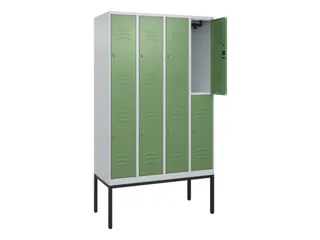 dubbeldekse locker,HxBxD 2120x1200x500mm,4x2vak.,vak B 300mm,cil.-slot - 2