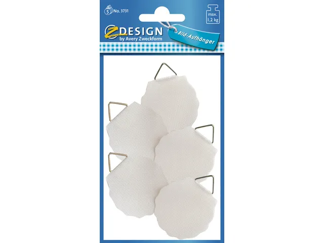 schilderijhanger Z-design Home 40mm wit pakje a 5 stuks