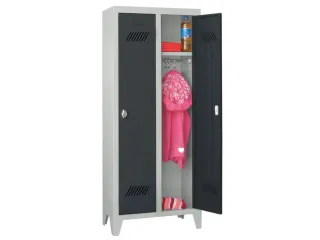 lockerkast v. kinderen,HxBxD 1300x530x300mm,2vak,RAL7035,front RAL7016 - 2