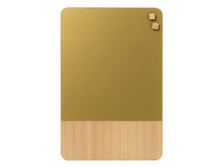 Glasmagneetbord Naga 40x60cm goud/eiken afgeronde hoeken - 1