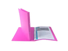 Ringmap glanskarton A4 2R 15mm roze