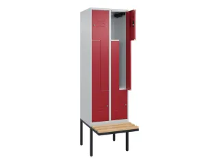 Z-garderobekast,HxBxD 2120x600x815mm,2vak,vak B 300mm,cil.-slot - 2