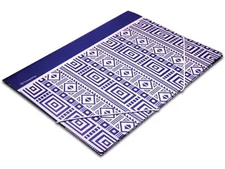 Ethnic elastomap met kleppen A4 blauw karton - 2