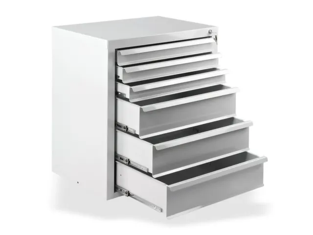 ladekast,HxBxD 750x700x435mm,6lade(n),volledig uittrekbaar