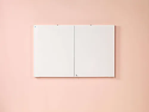 Kabinetkast Low Gloss Wit Emaille Staal 120x190 cm wit profiel