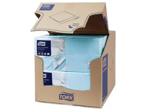 Tork 477871 Soft Lunchservet Advanced Lichtblauw 33x33cm