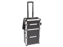 OUTLET Gereedschapskoffer Aluminium Trolley 370x270x670mm Zwart