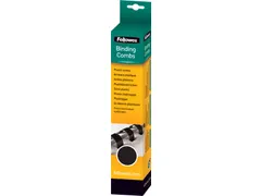 Fellowes Bindruggen, Pak Van 25 Stuks, 16mm, Zwart 21-rings