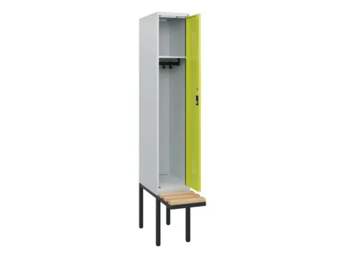 locker met bank,HxBxD 1950x300x815mm,1vak,vak B 300mm,cilinderslot