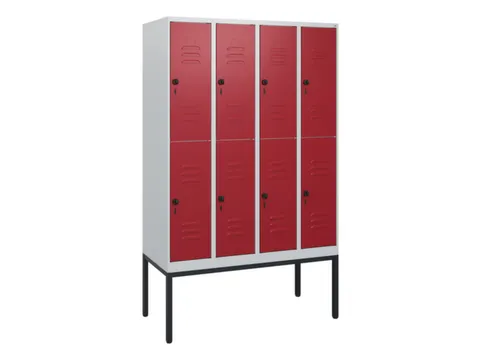 dubbeldekse locker,HxBxD 1950x1200x500mm,4x2vak.,vak B 300mm