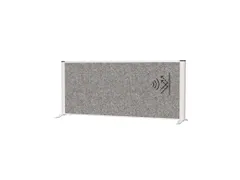 Akoestisch Bureauscherm MAULconnecto 120x50cm vrijstaand Zilver/Dgrijs