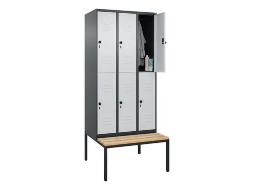 Dubbeldekse dekenkist,HxBxD 2120x900x815mm,3x2vak.,vak B 300mm