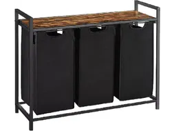 Wasmand 3 vakken Zwart LB300