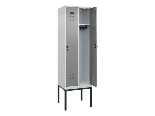 locker,HxBxD 2120x600x500mm,2vak,vak B 300mm,draaigrendel