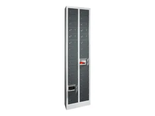 lockerkast,HxBxD 1950x460x200mm,2x15vakken,RAL7035,front RAL7016 - 2