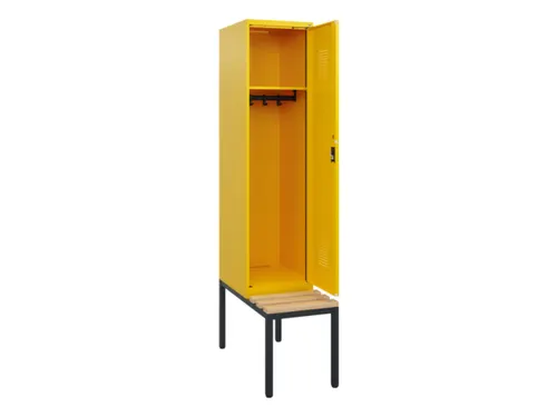 locker met bank,HxBxD 1950x400x815mm,1vak,vak B 400mm,cilinderslot