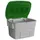 strooigoedbak,700l,HxBxD 930x1400x1070mm,PE,grijs,deksel groen