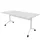 klaptafel,HxBxD 750x1600x800mm,hoekig,T-voet wit,ovale buis,blad wit