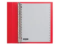 Tabbladen Quantore A4 23-gaats 1-15 genummerd grijs PP