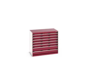 ladekast HxBxD 900x1050x650mm 7laden RAL7035 front RAL3004 - 8