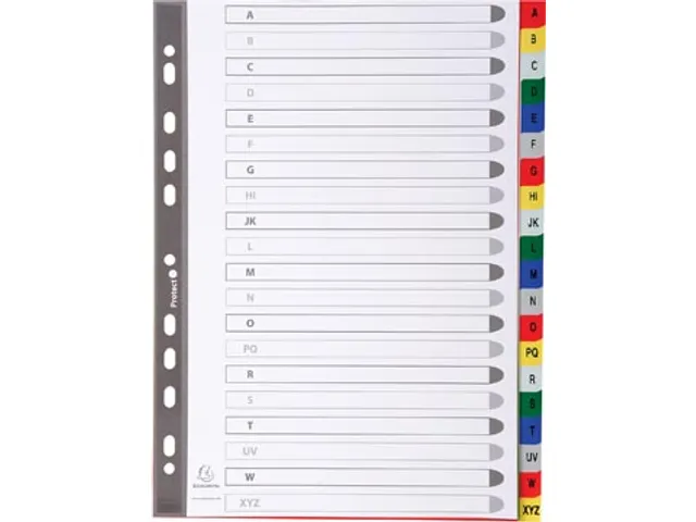 Tabbladen A4 Pp A-Z 20-delig Assorti 11-gaats