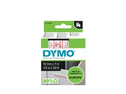 Labeltape Dymo LabelManager D1 polyester 12mm rood op wit