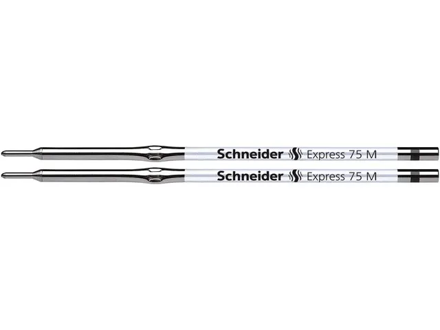 Recharge stylo bille Schneider Express 75 M 2 pcs blister noir
