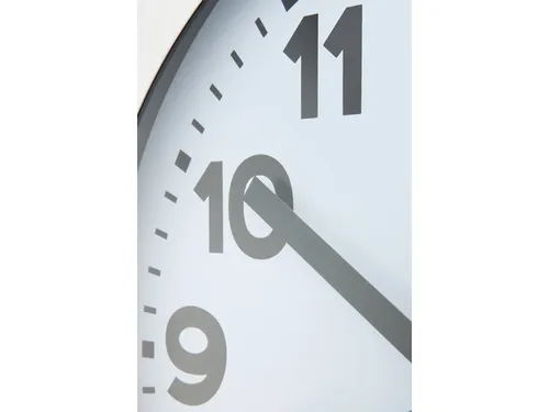 Wandklok NeXtime dia. 19cm, geborsteld aluminium, 'Station' cijfers