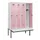 locker met bank,HxBxD 1950x1200x815mm,4vak,vak B 300mm,draaigrendel