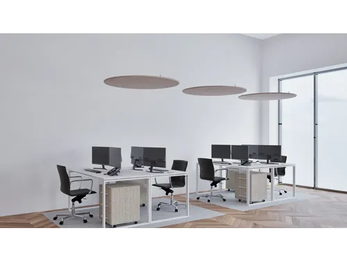 Akoestisch PET-vilt rond plafondpaneel Ø120cm Beige