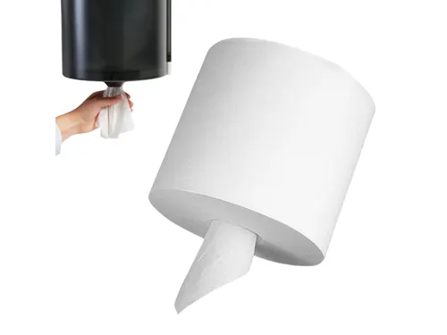 Handdoekrol Wit Midi Coreless cellulose 1-laags 19cmx300m 6 rollen