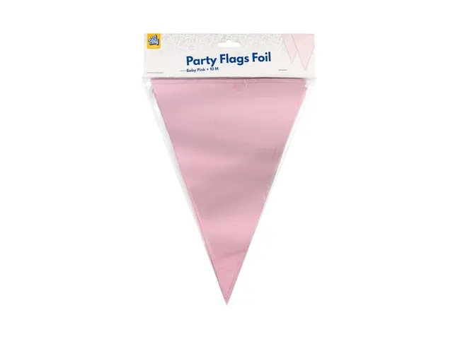 Drapeaux Party Foil rose bébé