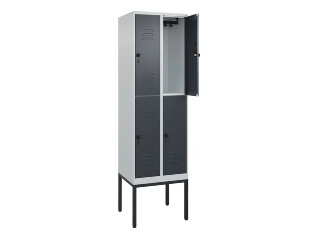dubbeldekse locker,HxBxD 2120x600x500mm,2x2vak.,vak B 300mm