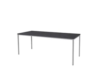 Domino Basic Tafel Vaste Hoogte 200x80 houtprint schaduw alu 4-poots - 1