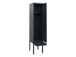 locker met bank,HxBxD 1950x400x815mm,1vak,vak B 400mm,cilinderslot