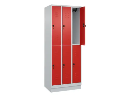 dubbeldekse locker,HxBxD 1950x750x500mm,3x2vak.,vak B 250mm