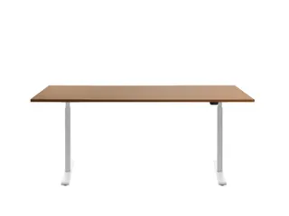 Elektrisch ihv bureau,HxBxD 700-1200x1800x800mm,blad beuken,T-voet wit - 1
