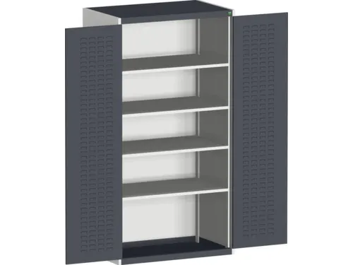 kast met sleufplaat,HxBxD 2000x1050x650mm,4xStalen bodem