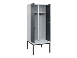 locker met bank,voor scheiding van kleding,HxBxD 2120x800x815mm,2vak