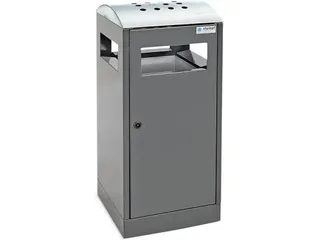 combi-asbak HxBxD 1050x450x450mm afvalbak inhoud 90 liter Antraciet - 1