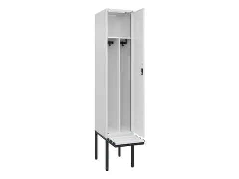 locker met bank,voor scheiding van kleding,HxBxD 2120x400x815mm,1vak