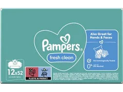 Fresh Clean vochtige doekjes 12 x 52 stuks