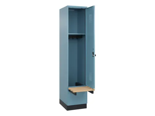 locker met bank,HxBxD 1950x400x815mm,1vak,vak B 400mm,draaigrendel