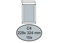 Enveloppe Quantore Dos Carton C4 229x324mm Ac Blanc 10pcs