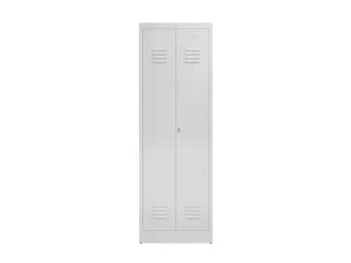 garderobekast HxBxD 1800x590x500mm 2vak klink RAL9003