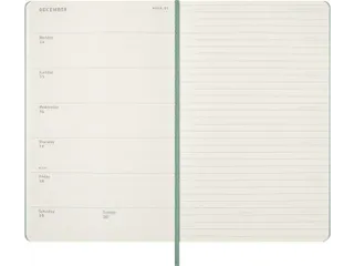 Agenda 2027 Moleskine 12M Weekly 7dag/1pagina large hc sage green - 4