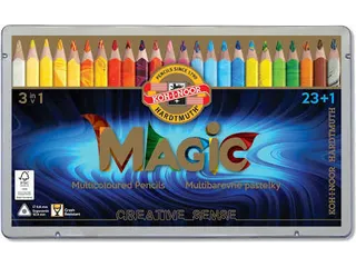 Kleurpotloden Koh-i-Noor Jumbo Magic doos 24 kleuren - 2