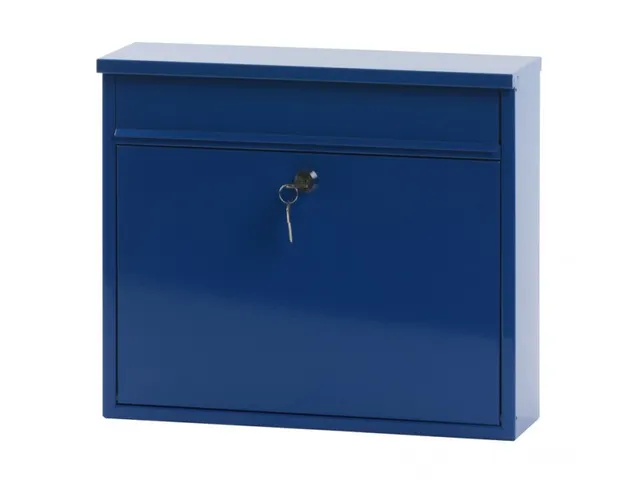 Wandbrievenbus 31.5cm Blauw Staal